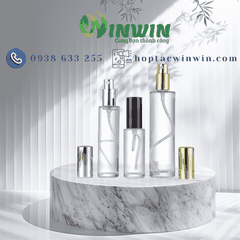Chai thủy tinh đựng nước hoa 30ml 50ml 100ml dáng tròn cao