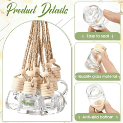 Chai thủy tinh đựng nước hoa treo xe hơi 5ml - 10ml