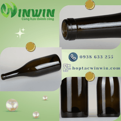Chai thủy tinh màu đen 500ml 750ml