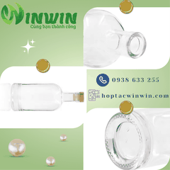 Chai thủy tinh đựng rượu Whisky Vodka Tequila 200ml 375ml 500ml 750ml 1000ml