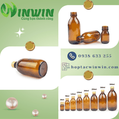 Chai thủy tinh đựng Syrup 30ml 60ml 125ml 150ml 200ml 250ml 300ml 500ml