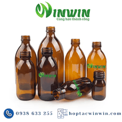 Chai thủy tinh đựng Syrup 30ml 60ml 125ml 150ml 200ml 250ml 300ml 500ml