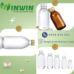 Chai thủy tinh đựng Syrup màu trong 30ml 60ml 100ml 125ml 150ml 200ml 250ml 300ml 500ml