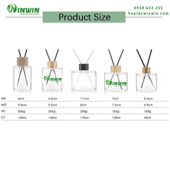 Chai thủy tinh đựng tinh dầu khuếch tán 45ml 130ml 145ml 150ml 170ml