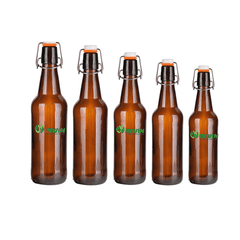 Chai thủy tinh màu nâu nắp gài 330ml 500ml 1000ml