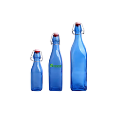 Chai thủy tinh nắp gài màu xanh dương 250ml 500ml 1000ml