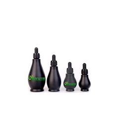 Chai thủy tinh nhỏ giọt dáng quả bầu màu đen mờ 20ml 30ml 50ml 100ml