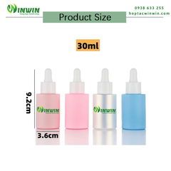 Chai thủy tinh nhỏ giọt dáng tròn cao vai phẳng 30ml