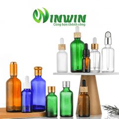 Chai thủy tinh nhỏ giọt dáng tròn màu xanh lá 5ml 10ml 15ml 20ml 30ml 50ml 100ml