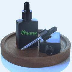 Chai thủy tinh nhỏ giọt dáng vuông 15ml 30ml 50ml 100ml màu đen