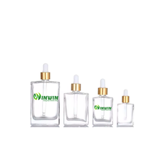 Chai thủy tinh nhỏ giọt dáng vuông 15ml 30ml 50ml 100ml màu trong