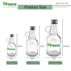 Chai thủy tinh tay nắm 50ml 100ml 250ml