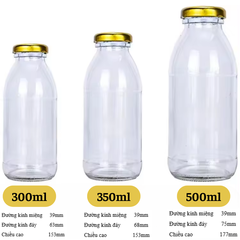 Chai thủy tinh tròn 300ml 350ml 500ml