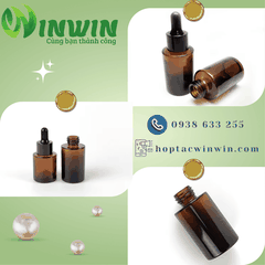 Chai thủy tinh vai phẳng màu nâu 20ml - 250ml
