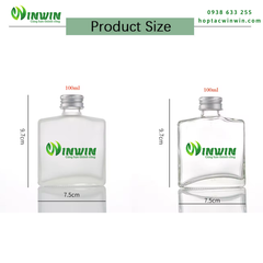 Chai thủy tinh vuông dẹp 100ml 200ml 250ml