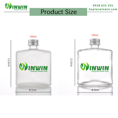 Chai thủy tinh vuông dẹp 100ml 200ml 250ml