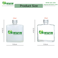 Chai thủy tinh vuông dẹp 100ml 200ml 250ml