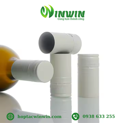 Nắp nhôm vặn 30mmx60mm màu trắng sữa