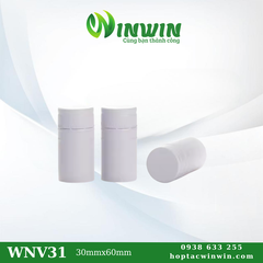 Nắp nhôm vặn 30mmx60mm màu trắng