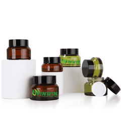 Hũ thủy tinh đựng mỹ phẩm 15g 30g 50g màu nâu