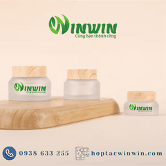 Hũ thủy tinh đựng mỹ phẩm 15g 30g 50g màu trắng mờ