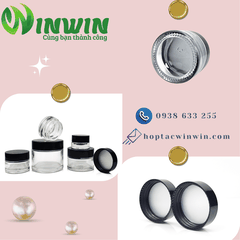 Hũ thủy tinh đựng mỹ phẩm 5g - 250g màu trong