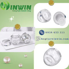 Hũ thủy tinh đựng mỹ phẩm dáng bầu 30g 50g màu trong