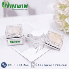 Hũ thủy tinh đựng mỹ phẩm dáng vuông 30g 50g màu trong