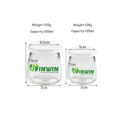 Hũ thủy tinh nắp nhựa 100ml 200ml