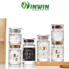 Hũ thủy tinh tròn cao 2 nắp 50ml 80ml 100ml 120ml