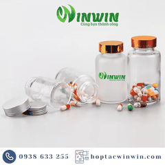 Hũ thủy tinh tròn miệng rộng màu trong 30ml 60ml 100ml 120ml 150ml 200ml