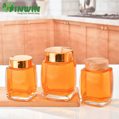 Hũ thủy tinh vuông 50ml 100ml 180ml 280ml 360ml 500ml 750ml