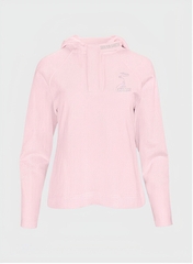 Áo Hoodie Nữ Chui Đầu Dệt Kim Có Mũ - Hồng
