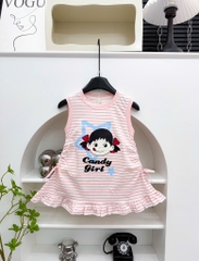 V388-Váy SN kẻ bé gái thắt nơ (11.20kg)