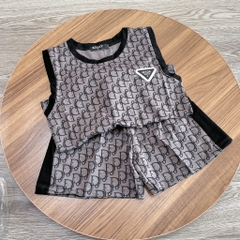 T458-Bộ SN Dior xám viền đen (16.24.456)