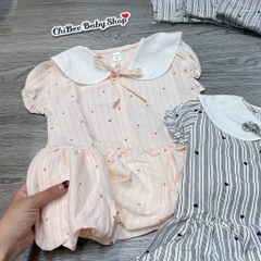 V453-Váy đũi kẻ cộc tay cổ sen bí (12.18kg)