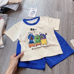 T629-Bộ cotton viền sâu xanh coban (10.18kg)