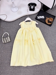 V392-Váy đũi babydoll nơ kèm túi (22.35kg)