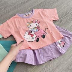 G552-Bộ cotton Kitty chân váy (09.28.5666)