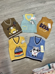 K058-Áo gile len cổ viền QC