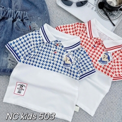 T279-Set cá sấu cổ bẻ móc câu quần jean