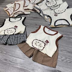 T695-Bộ balo cotton gấu Hey boys (08.16kg)