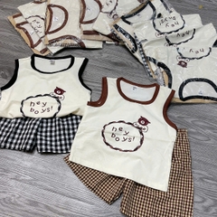 T695-Bộ balo cotton gấu Hey boys (08.16kg)