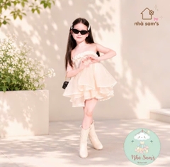 V430-Váy tơ xoắn thừng xoè Kem (10.30kg)