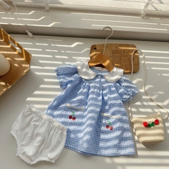 BD169-Set váy caro cherry kèm chip (06.15kg)