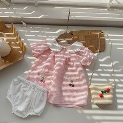BD169-Set váy caro cherry kèm chip (06.15kg)