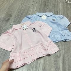 A430-Áo sơ mi kẻ croptop thêu W (20.38kg)