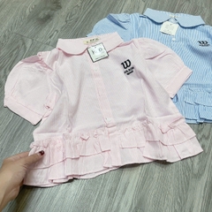 A430-Áo sơ mi kẻ croptop thêu W (20.38kg)
