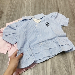A430-Áo sơ mi kẻ croptop thêu W (20.38kg)