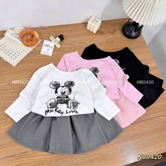 G933-Set áo Mickey cv kaki xám (10.27kg)